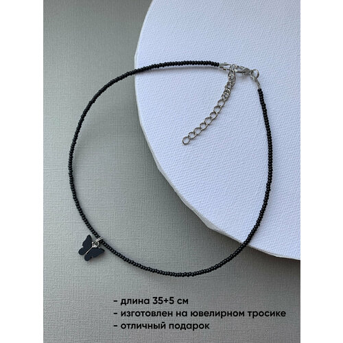 Чокер SIDORINA SOFIA ACCESSORIES, бисер, длина 35 см, белый