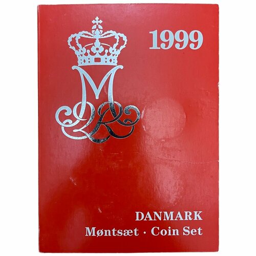 Дания, набор монет регулярного выпуска 25, 50 эре, 1, 2, 5, 10, 20 крон Danmark coinset 1999 г. дания 10 крон 1968 г свадьба принцессы бенедикты