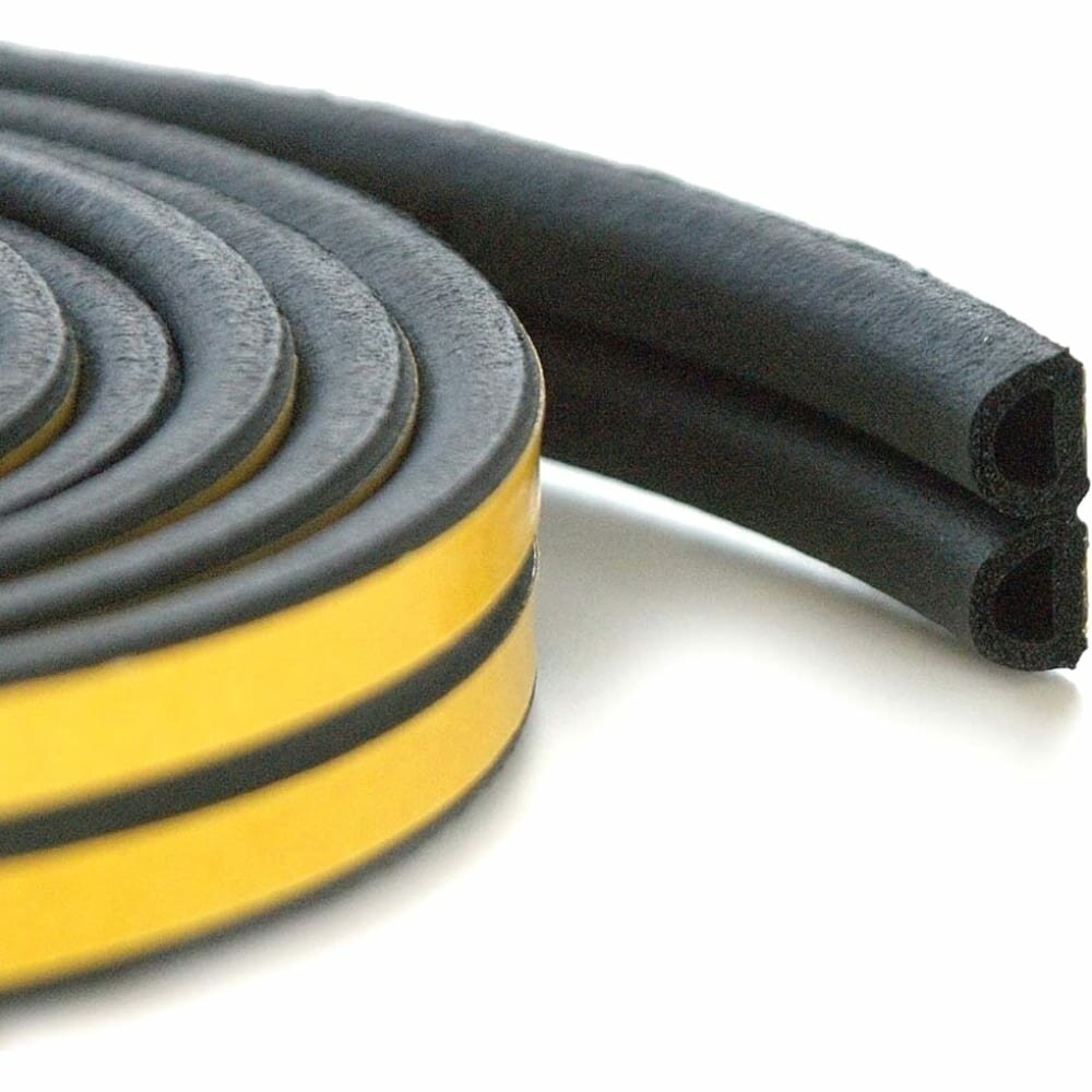 Уплотнитель тип D черный 9х8 мм STARFIX 100 м (SF1013-03) — фото 1