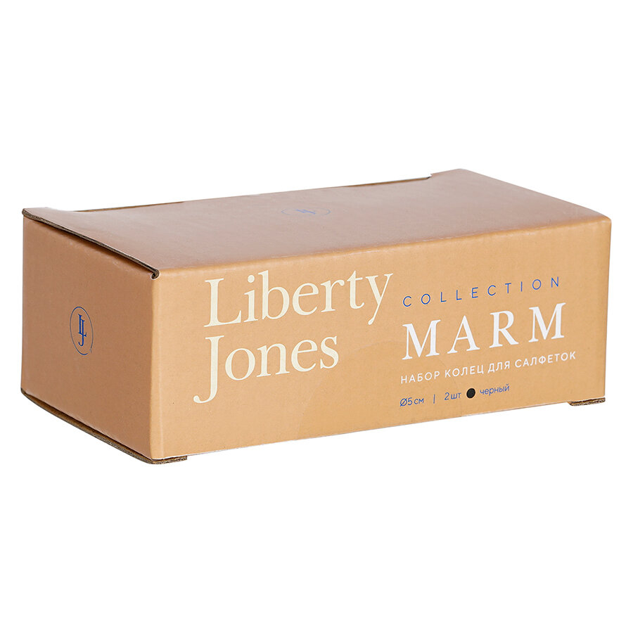 Набор колец для салфеток Liberty Jones Marm 2шт, белый мрамор - фото №4