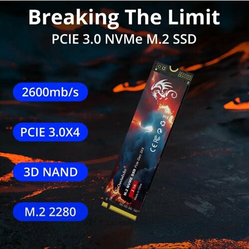 1 ТБ Внутренний SSD-диск Somnambulist M.2 2280 NVME PCIe 3.0 Встроенный твердотельный накопитель со скоростью до 2500 Мбит/с (M.2 NVME PCI-E 3.0 1TB)