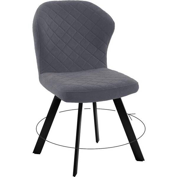 фото Стул DikLine 339 поворотный B28 ANTRACITE, ножки черные Dikline