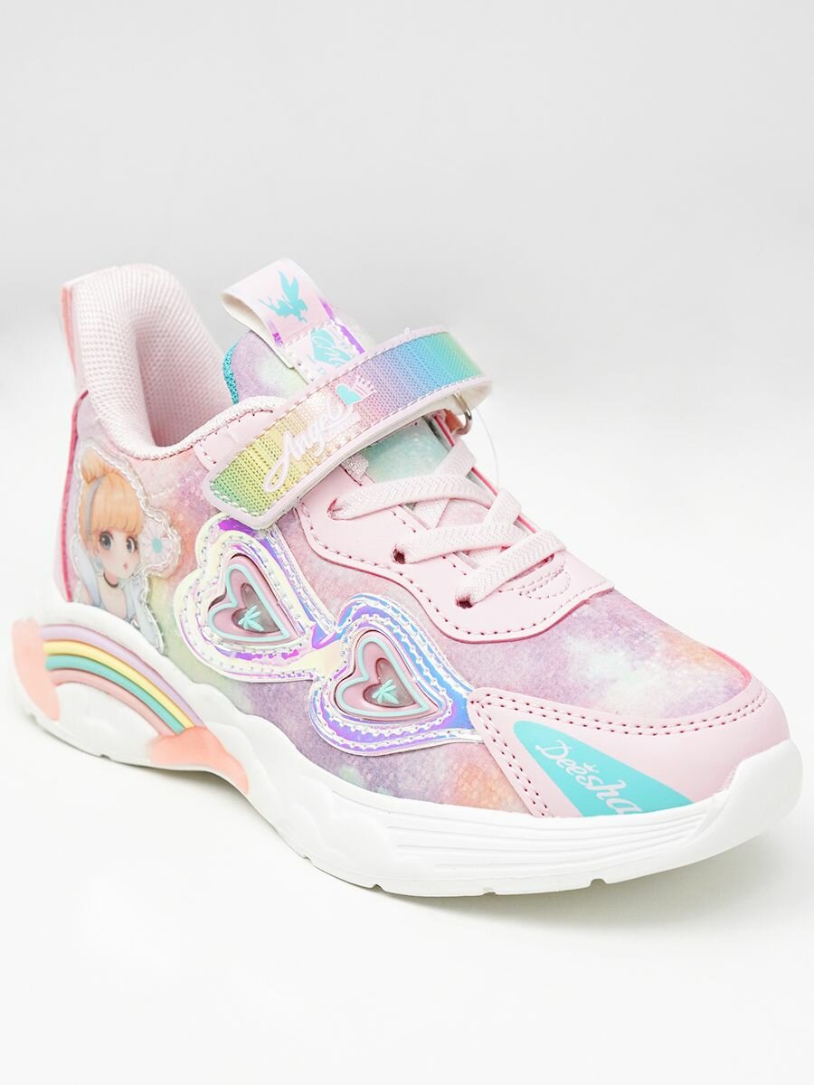 фото Кроссовки детские для девочек, розовые