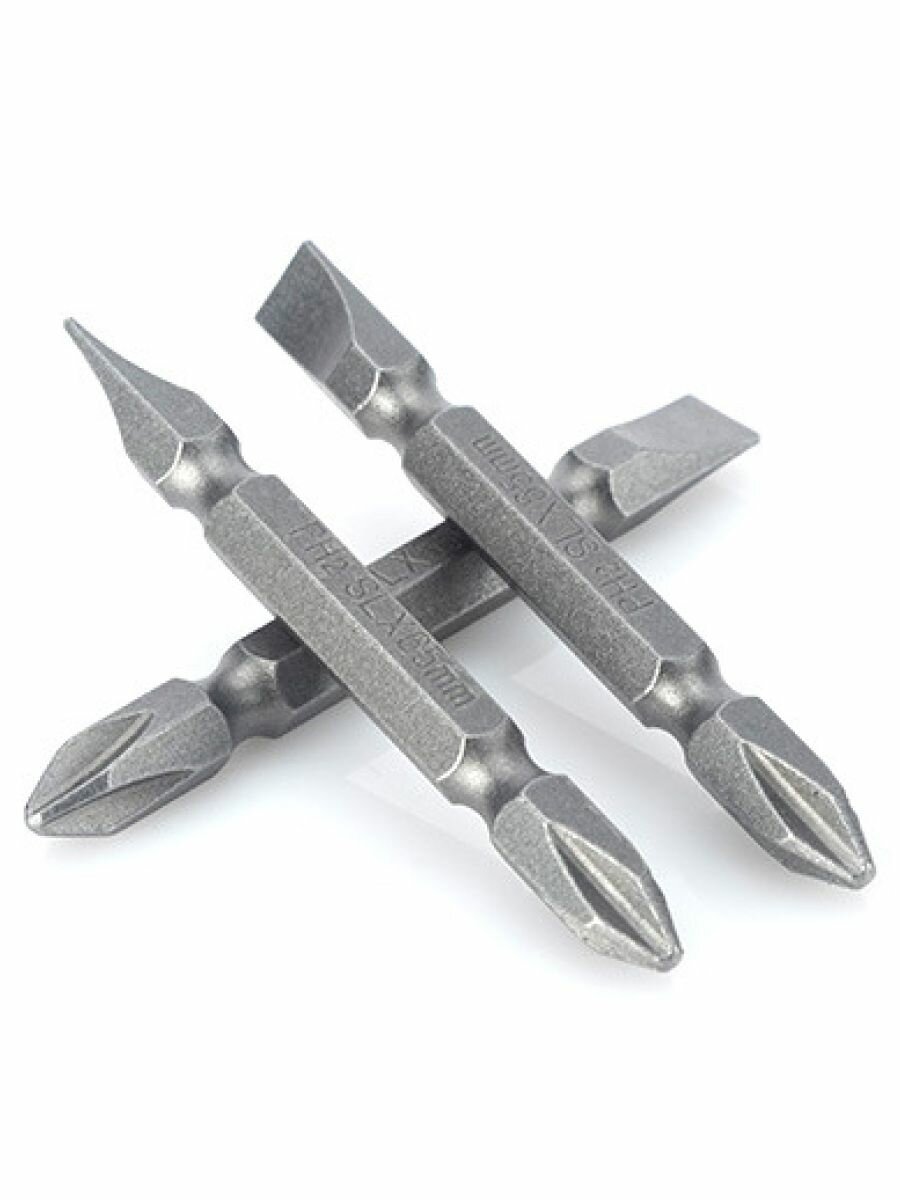 фото Биты для шуруповерта PH2 SL 65мм, магнитные, 10 шт.