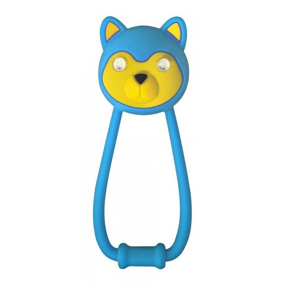 Фонарик задний KLS TEDDY силиконовый, 2 x LED, 2 режима, 2хCR2032, синий