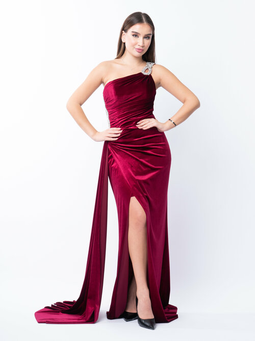 Платье EL-EZER, размер M, бордовый