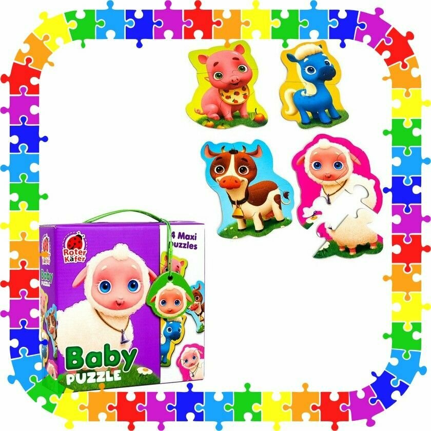 Пазлы Roter Kafer Baby puzzle MAXI Ферма, RK1210-01 - фото №6