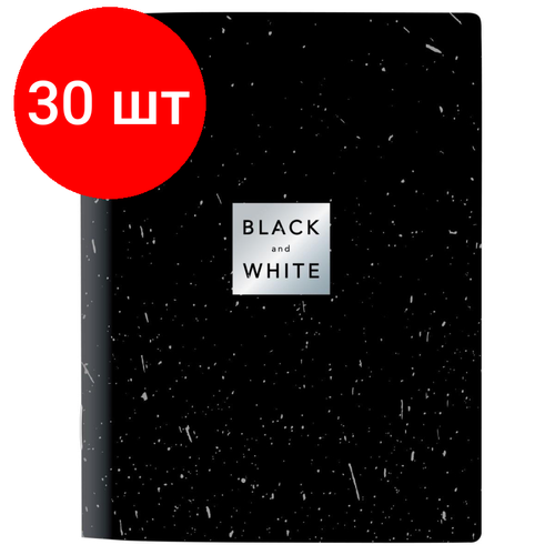 Комплект 30 штук, Тетрадь общая Attache Selection Квадрат ВW 165x220 мм 48л клетка скрепка