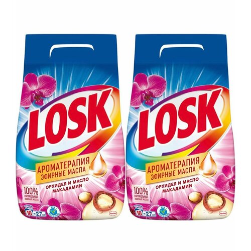 Стиральный порошок Лоск Орхидея и масло Макадамии 2.7 кг х 2 шт (5.4 кг)