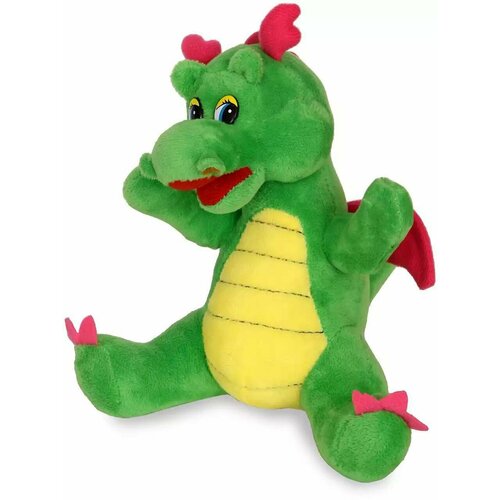 Мягкая игрушка Коробейники - Дракон Дампир, зеленый, 15 см, 1 шт