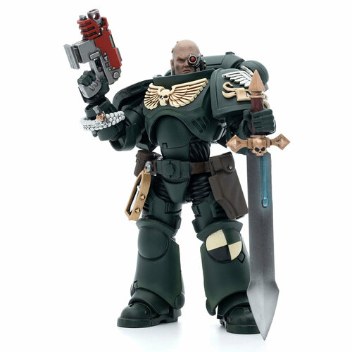 Фигурка Warhammer 40K Dark Angels Intercessors Brother Nadael 1:18 joytoy фигурка joytoy warhammer 40 000 raven guard intercessors brother colvane