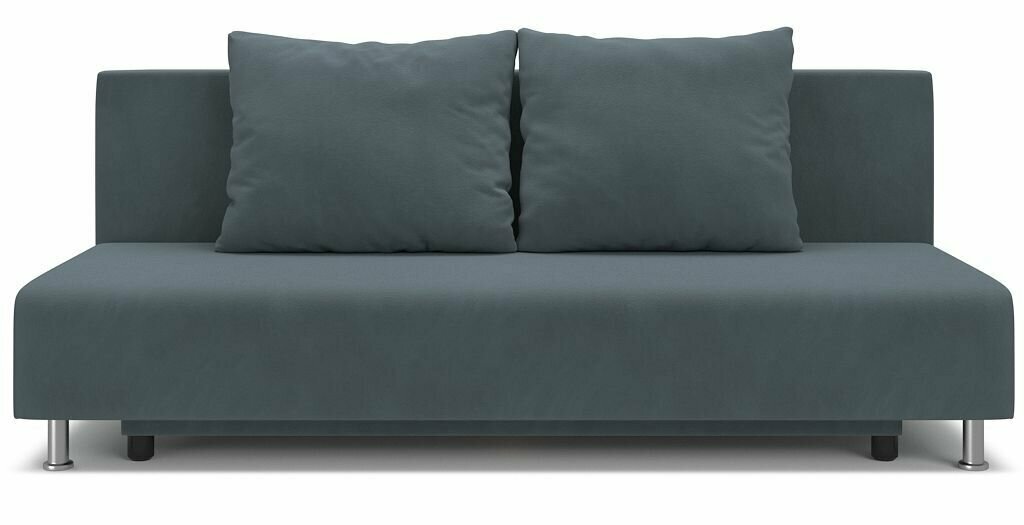 Диван-кровать, раскладной PUSHE Парма Lux, велюр, глубокий серый Balance 996