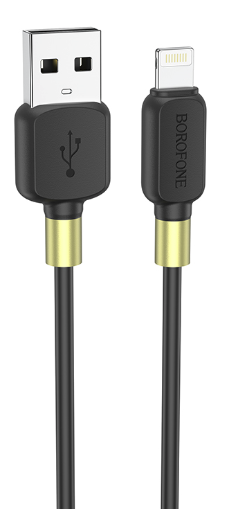 Дата-кабель USB 2.4A для Apple 8-pin Borofone BX59 ПВХ 1м Black