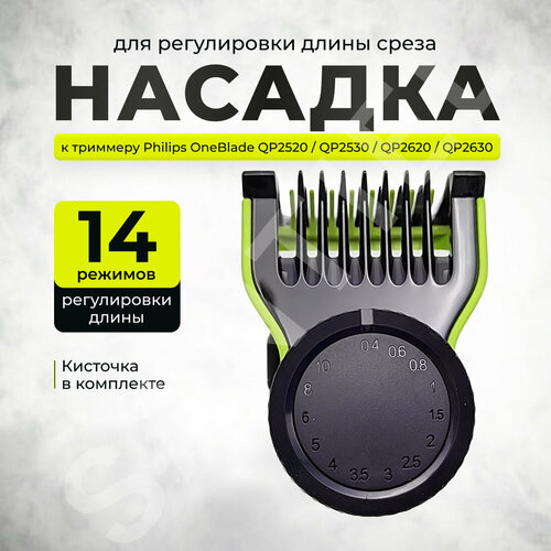 Насадка регулируемая гребень для Philips one blade QP2520 / QP2530 / QP2620 / QP2630 comb 1 2 3 5 mm trimmer shaver beard comb for philips norelco oneblade qp2520 qp2530 qp2620 qp2630 qp6510 qp6520 hot sale