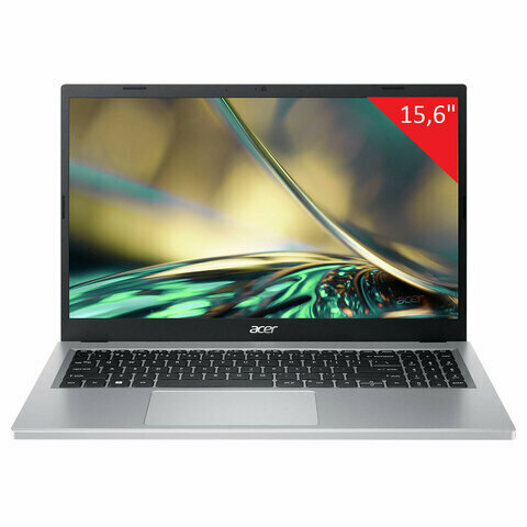 Ноутбук ACER Aspire 3 A315-24P-R2B8 15,6", Ryzen 5 7520U 8 Gb, SSD 256 Gb, NO DVD, WINDOWS 11, серебряный, NX. KDEER.00D