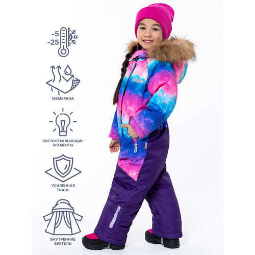 фото Комбинезон nikastyle размер 104, фиолетовый