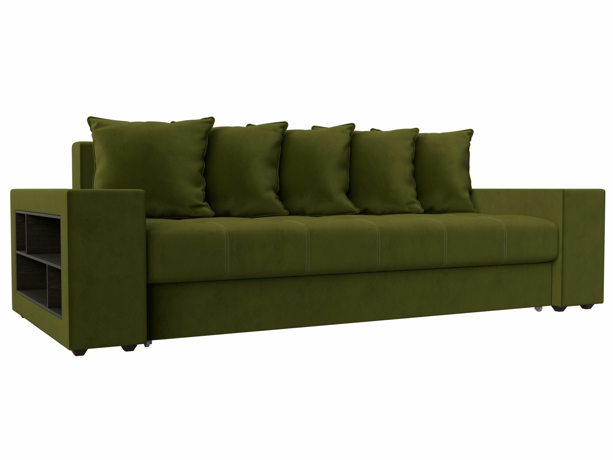 фото Диван прямой Дубай полки слева