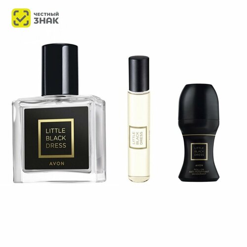 avon парфюмерная вода женская little black dress the dress 50 мл avon женские духи ароматы для нее AVON Набор Little Black Dress 10 мл + 30 мл + дезодорант