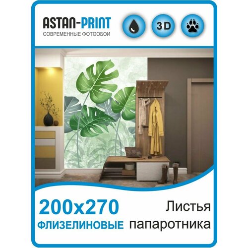 Фотообои флизелиновые Листья папоротника 200х270