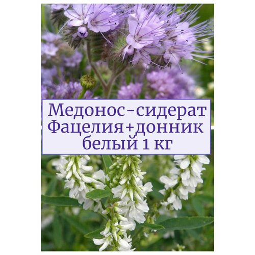 Смесь сидератов " с Алтайских полей ", набор, медоносы, фацелия, донник белый однолетний, 1000 гр, зеленое удобрение