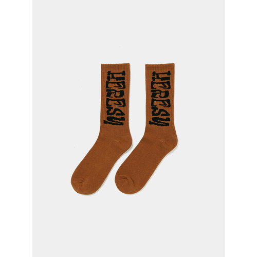 фото Носки heresy london stamp socks, размер onesize, коричневый