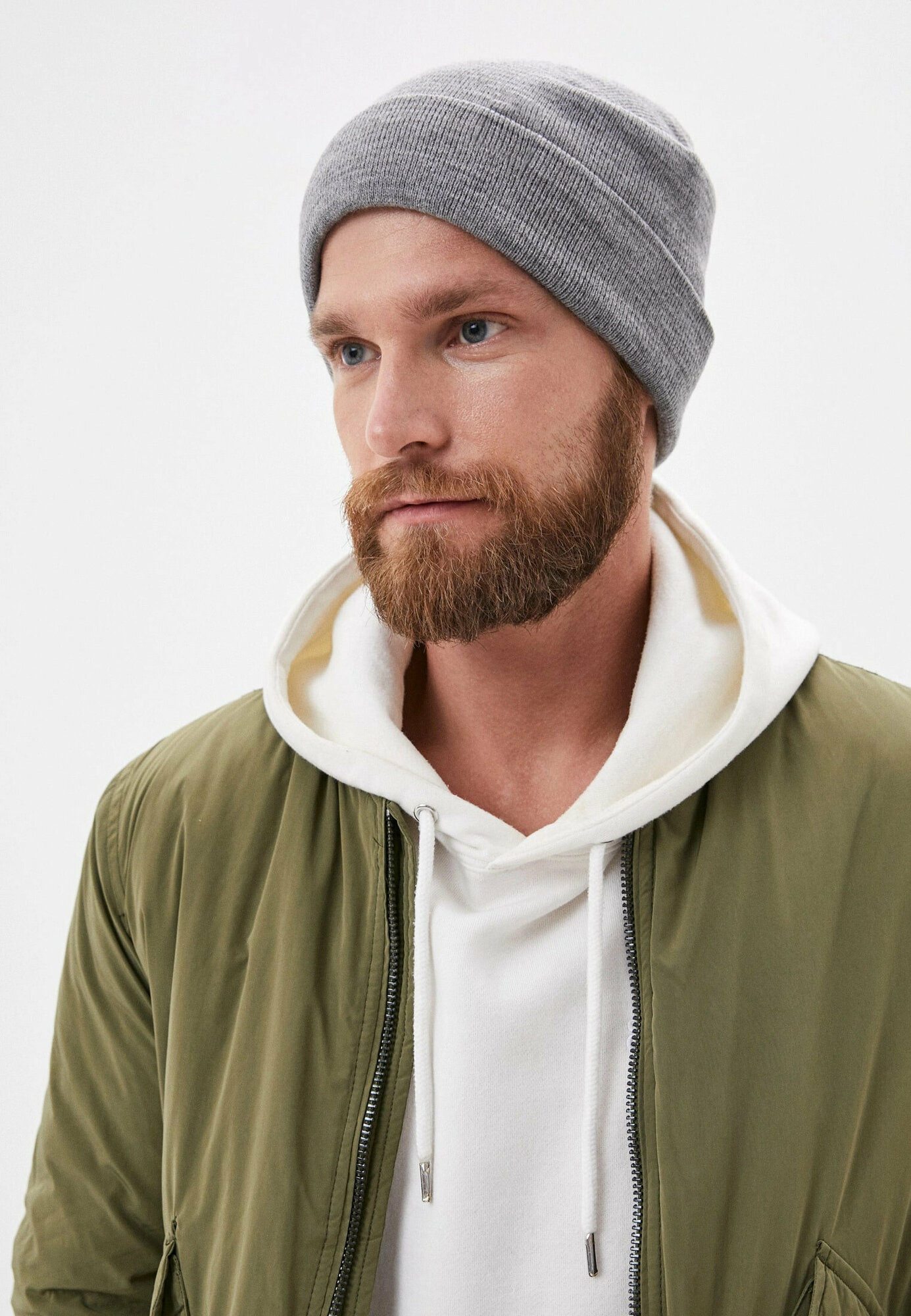 Шапка-бини BASK Watch Cap для мужчин, размер 42/50, серый — фото 1