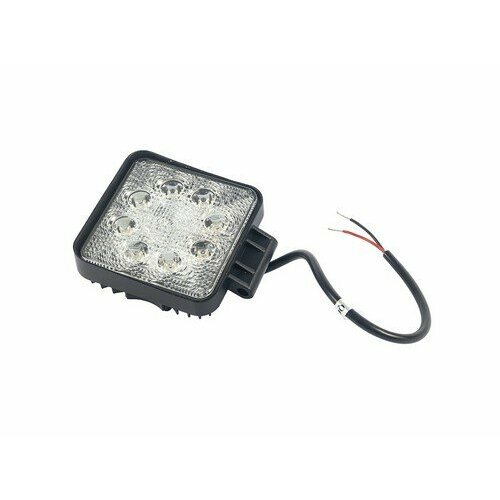 Маяк Фара светодиодная MK2010 (рабочий свет, кв. мет. корп. 8 LED по кругу, 24W) BLACK (маяк)