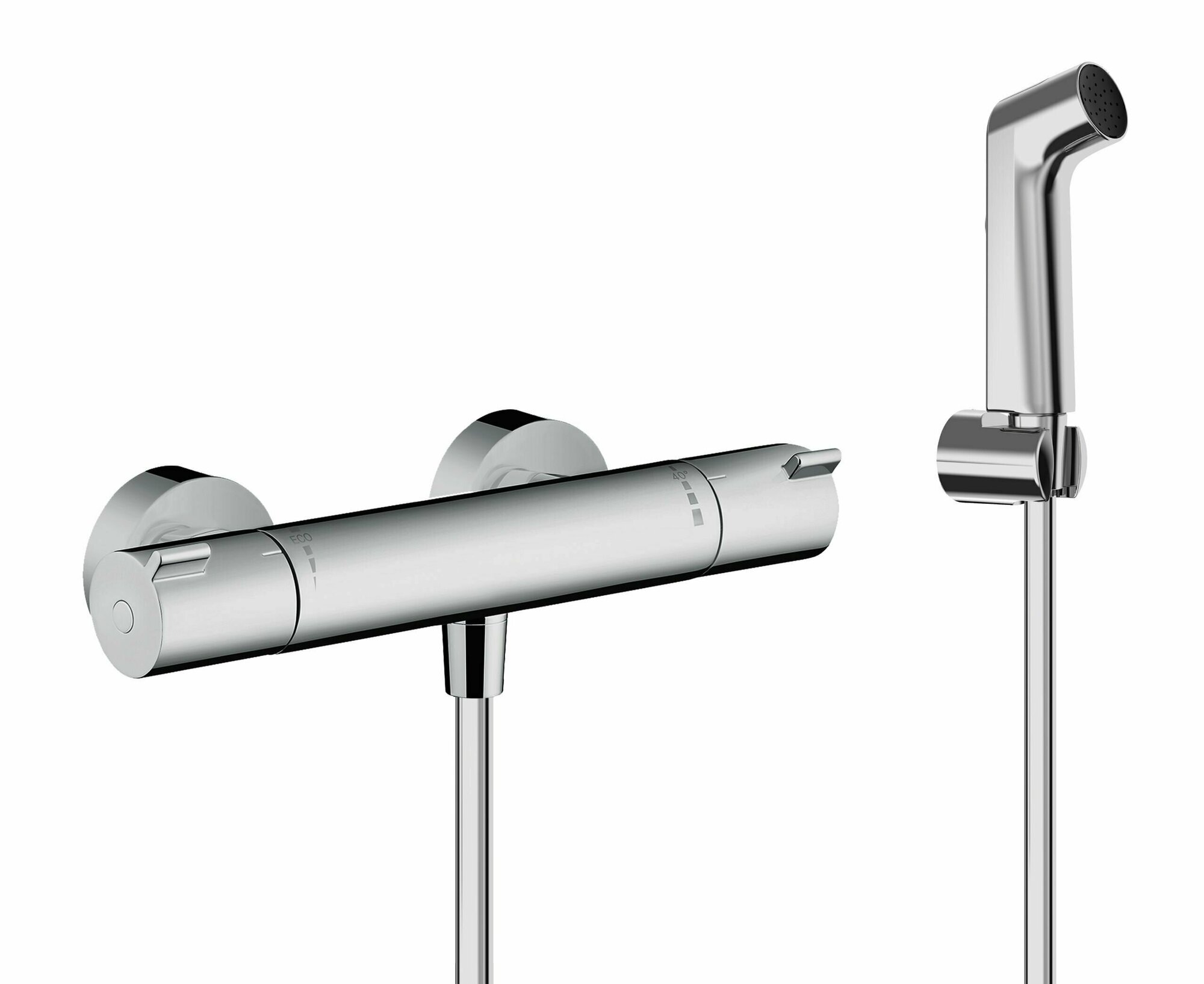 Гигиенический душ с термостатом Hansgrohe Ecostat CL, хром