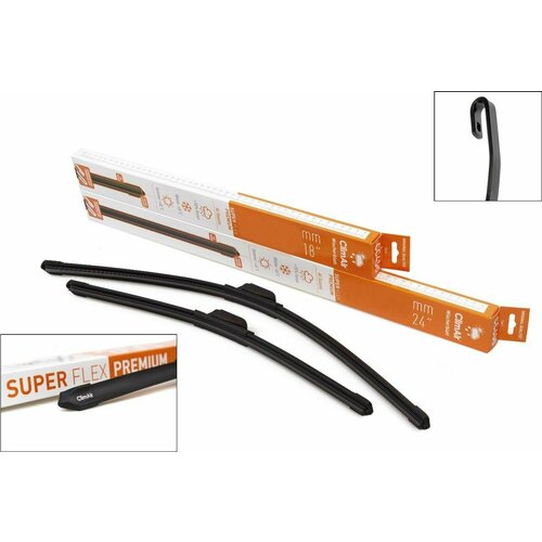Комплект бескаркасных щеток стеклоочистителя ClimAir Super Flex CC700/550