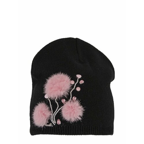 фото Шапка mialt, размер 52-54, черный