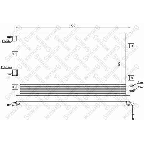 Радиатор кондиционера для Chrysler Stratus 202427 00 1045372SX STELLOX 14379₽