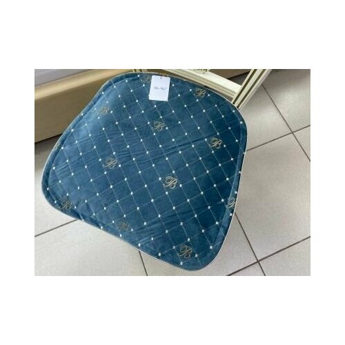 Велюровая сидушка на стул Miss Mari Карла синий 48х48 1200₽