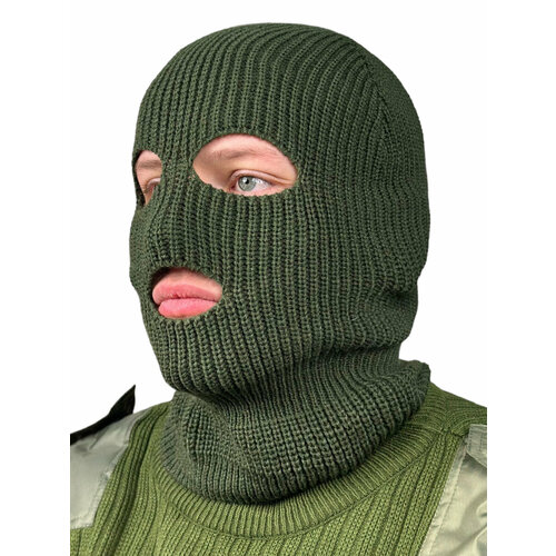 Вязаная тактическая балаклава (олива) защитная маска балаклава олива