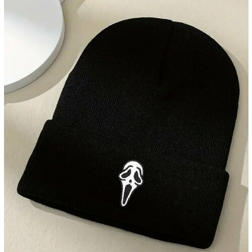 фото Шапка бини шапка "бини" демисезонная/зимняя, размер 52–58, размер 52/58, черный ym