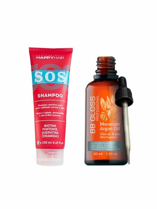 Шампунь Happy Hair SOS +Масло Bb Gloss Professional 250/50ml