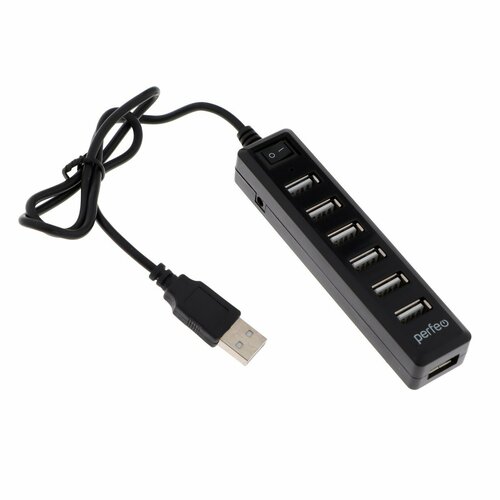 Разветвитель USB Hub Perfeo H034 7 портов USB 20 чёрный 102100₽