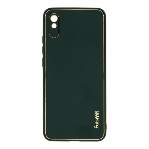 Силиконовый чехол FaisON CA-24 Graceful для Xiaomi Redmi 9A / Redmi 9i, зеленый чехол книжка bc002 для xiaomi redmi 9a redmi 9i черный открывается вбок 1 шт