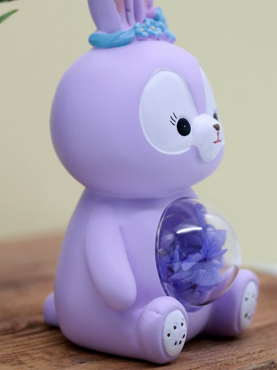 Ночник, светильник детский Flower bunny purple - фотография № 4