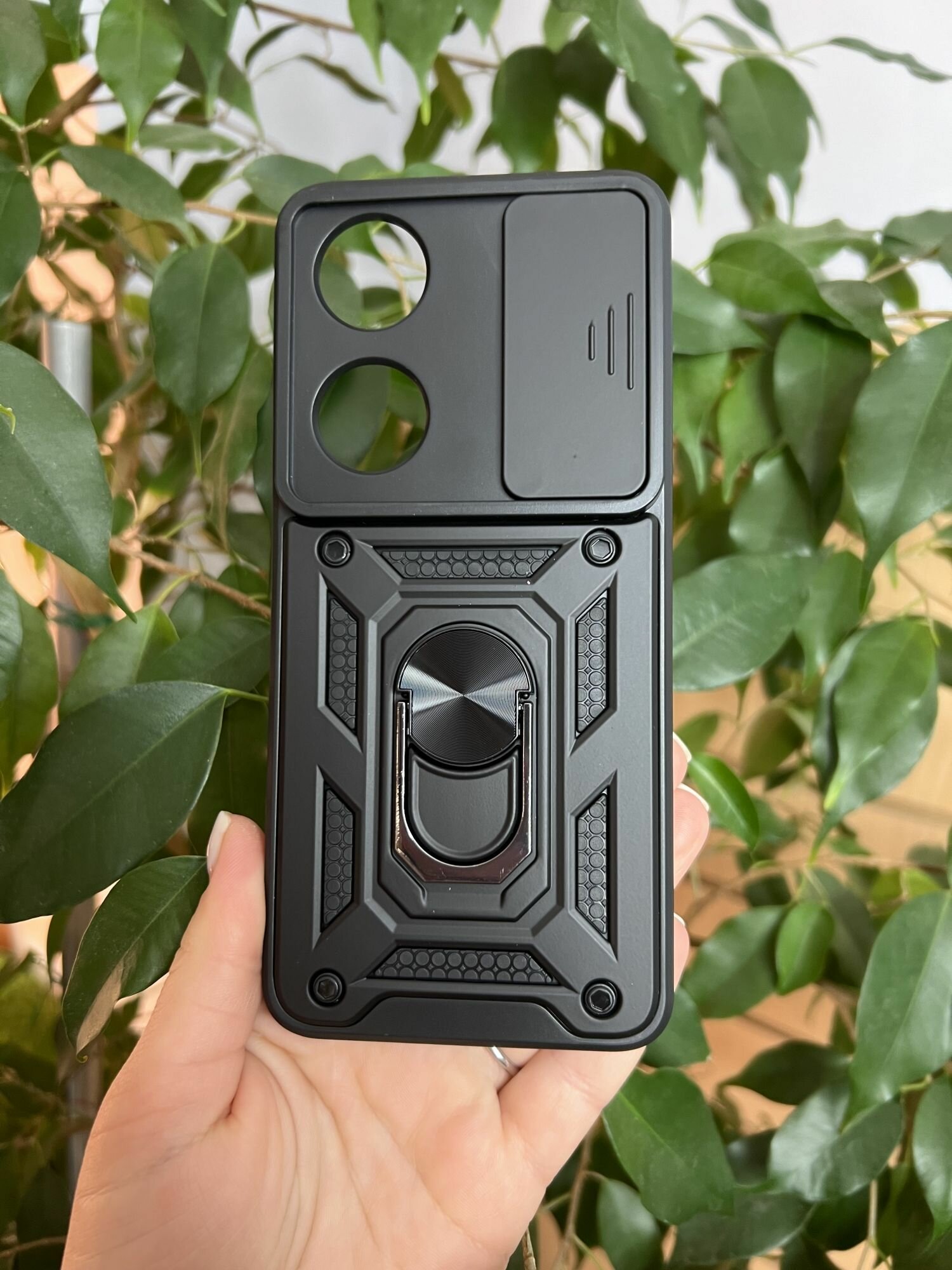 Чехол противоударный для Honor 90 / Хонор 90 с защитой камеры armors (Черный) — фото 1