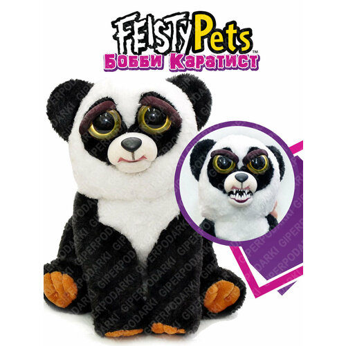 Feisty Pets панда Бобби Каратист/фести петс/мягкая игрушка/плюшевая игрушка/интерактивная игрушка добрый/злой