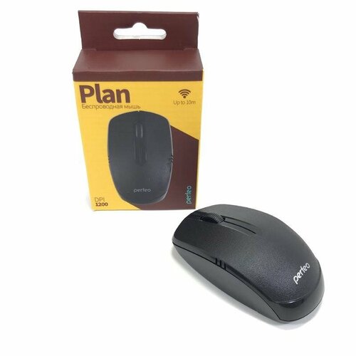 Мышь беспроводная Perfeo PLAN 3 кн DPI 1200 USB чёрная PF_A4504 64900₽