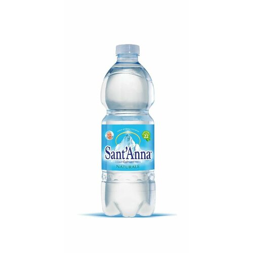 Ультралегкая Минеральная вода из Италии SANT'ANNA (Сант'Анна) 0.5 литра (1 бутылка) без газа .