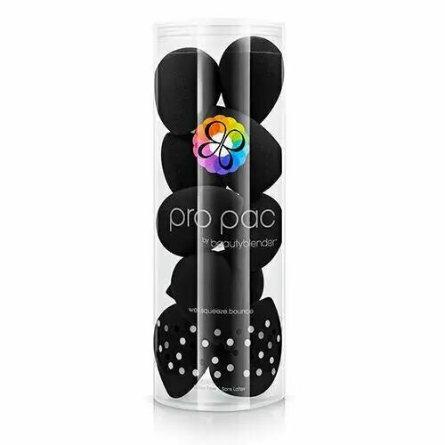 beautyblender подарочный набор rocket to flawless Набор черных спонжей Beautyblender Pro 10 шт в тубусе