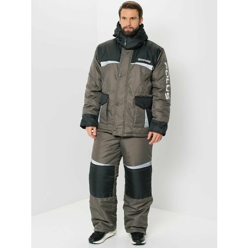 Костюм тактический мужской зимний Huntsman Полюс V-2 для охоты, рыбалки, туризма ветровлагозащитный, ткань Cell, цвет хаки (р.68-70/182-188)