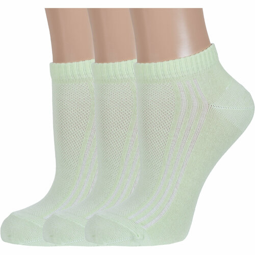 фото Носки борисоглебский трикотаж, 3 пары, размер 25, зеленый