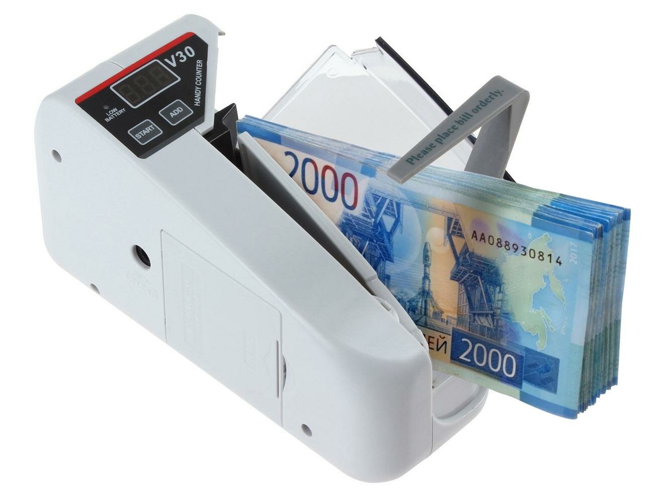 ДОЛС-V30 (W17294PO) - портативная счетная машинка для денег - машинка для купюр, машинка для счета купюр, счетная машинка для купюр