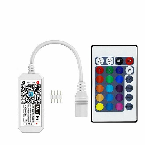 LED контроллер DC 5-28В (Wi-Fi, RGB, пульт) Огонек OG-LDL25 led контроллер dc 12 24в wi fi 2 rgb пульт огонек og ldl27