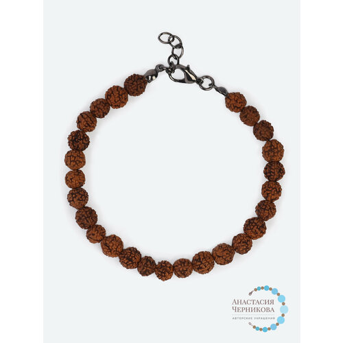фото Браслет авторские украшения анастасии черниковой, рудракша, 1 шт., коричневый
