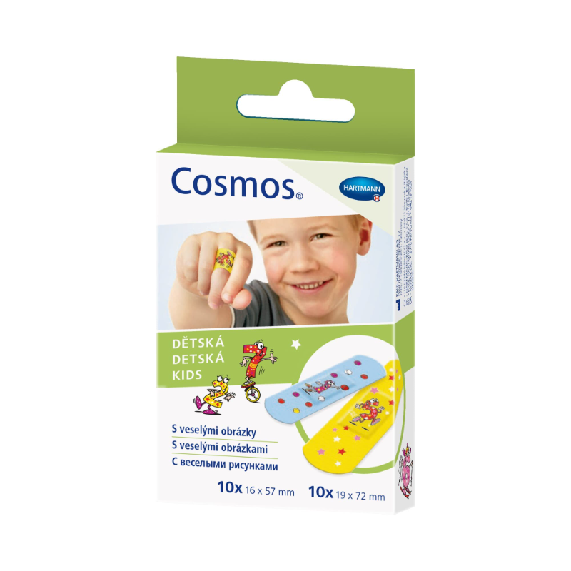 Картинки Пластырь Cosmos kids детский 2 размера с рисунком 20 шт