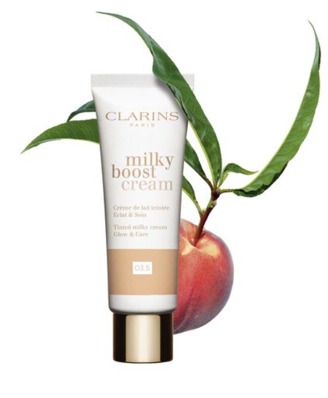 Clarins Тональный крем Milky Boost Cream Glow & Care, 45 мл, оттенок: 03.5